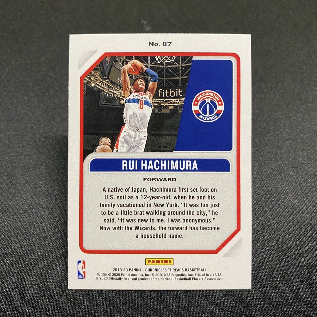 2019-20 PANINI - CHRONICLES THREADS RUI HACHIMURA ROOKIE CARD (Category: Raw Singles) located in Taguig. Submitted by secrethideout_official (Listing ID 1463296404, Image 2). Description: 2019-20 Panini - Chronicles Threads Rui Hachimura Rookie Card ✅ firm price ✅ ignoring LP inquiry ✅ add shipping Location: Taguig 📍 Shipping: Lalamove | J&T | LBC Mode of Payment: Gcash | Bank Transfer.