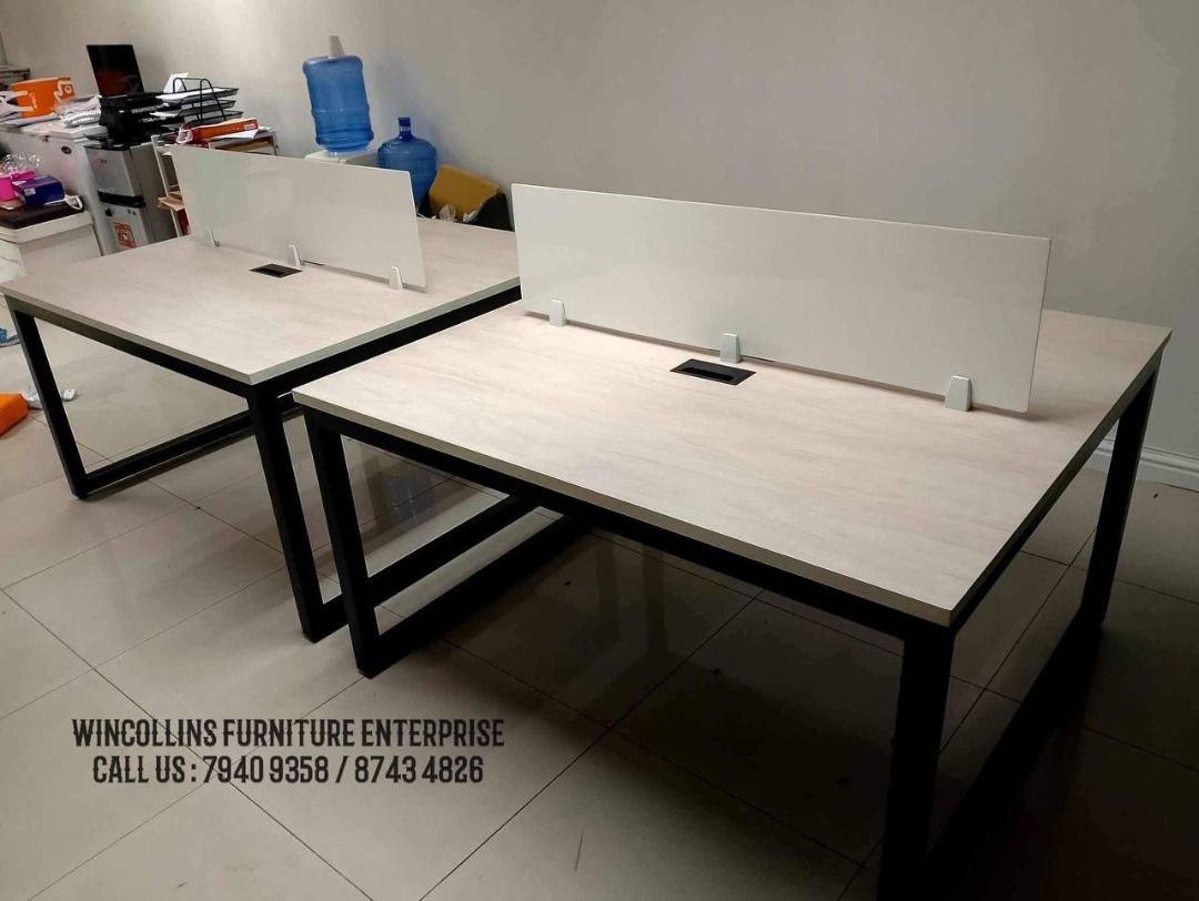 2 SEATERS AND 4 SEATERS WORKSTATION MODULAR TABLE WITH ACRYLIC DIVIDER PARTITION (Category: Tables & Sets) located in Caloocan City. Submitted by wincollins34516 (Listing ID 1463140348, Image 1). Description: MODULAR WORKSTATION CUBICLES OFFICE PARTITION 📩 For inquiries and a FREE quotation, message us today! Ms. Mia 📱 09772709168 📘 Wincollins Furniture Enterprise Direct Suppliers We offer: ✔️ Customized Reception Table ✔️ Gang Chairs ✔️ L-Sha