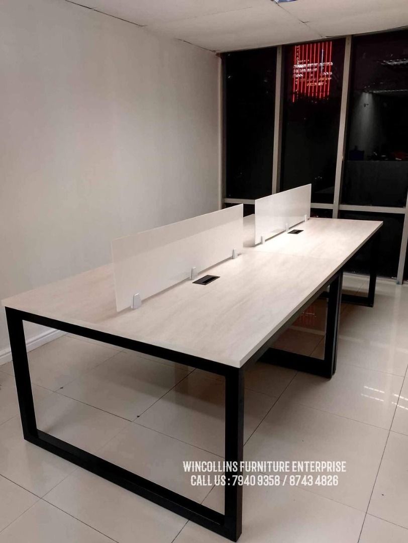 2 SEATERS AND 4 SEATERS WORKSTATION MODULAR TABLE WITH ACRYLIC DIVIDER PARTITION (Category: Tables & Sets) located in Caloocan City. Submitted by wincollins34516 (Listing ID 1463140348, Image 3). Description: MODULAR WORKSTATION CUBICLES OFFICE PARTITION 📩 For inquiries and a FREE quotation, message us today! Ms. Mia 📱 09772709168 📘 Wincollins Furniture Enterprise Direct Suppliers We offer: ✔️ Customized Reception Table ✔️ Gang Chairs ✔️ L-Sha