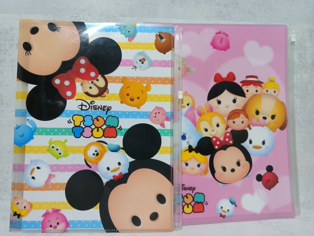 2 sets Disney Tsum Tsum document folder - orgianizer folder with ziplock (Category: Stationery & School Supplies) located in Davao. Submitted by zeek_key_collectibles (Listing ID 1463265589, Image 1). Description: .