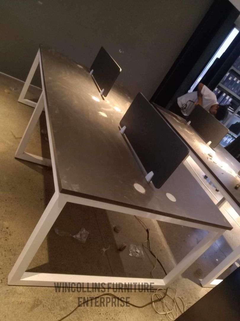 4 SEATERS MODULAR WORKSTATION TABLE WITH DIVIDER PARTITION (Category: Tables & Sets) located in Caloocan City. Submitted by wincollins34516 (Listing ID 1463146451, Image 3). Description: MODULAR WORKSTATION CUBICLES OFFICE PARTITION 📩 For inquiries and a FREE quotation, message us today! Ms. Mia 📱 09772709168 📘 Wincollins Furniture Enterprise Direct Suppliers We offer: ✔️ Customized Reception Table ✔️ Gang Chairs ✔️ L-Shape Executive Table ✔️ 