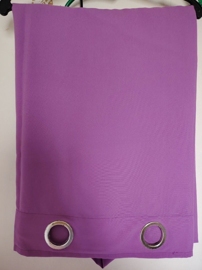 7ft Thick Curtains – 3 Panels / 1 Window (Category: Bedding & Towels) located in Zamboanga. Submitted by elzza_846 (Listing ID 1463275063, Image 3). Description: Pre-owned, lightly used. Thick/heavy fabric. With metal eyelets. Two floral panels + one purple panel. Please see photos for actual condition. Minor marks/wear on some eyelets and small mark on purple panel. Selling because they're quite heavy and difficult for me to wash. ​ - Has 1 tiny