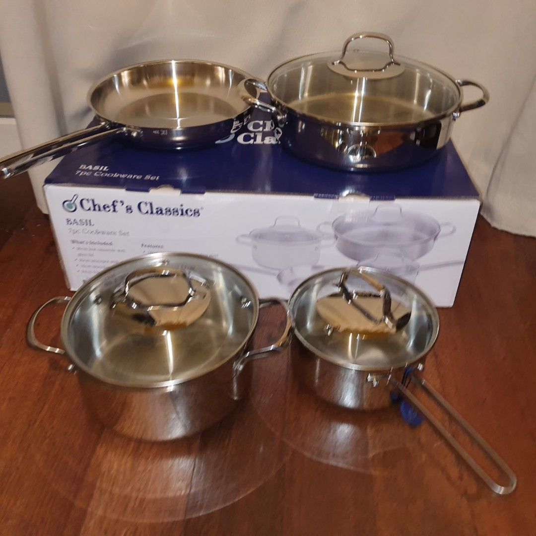 7pcs chef's classics basil cookware set (Category: Craft Supplies & Tools) located in Pasig City. Submitted by fasttech01 (Listing ID 1463232480, Image 2). Description: .