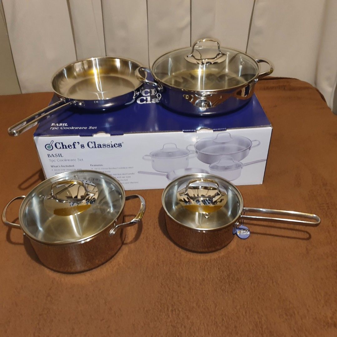 7pcs chef's classics basil cookware set (Category: Craft Supplies & Tools) located in Pasig City. Submitted by fasttech01 (Listing ID 1463232480, Image 3). Description: .