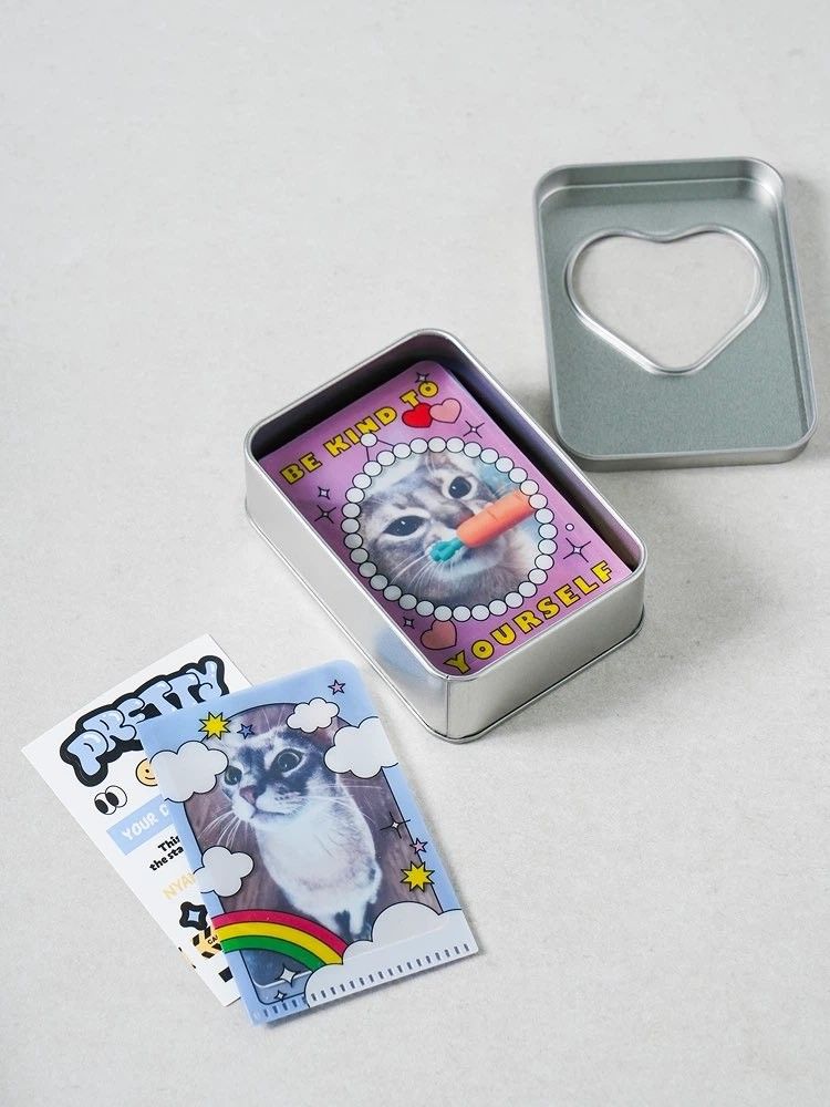 [ daiso korea ] heart window tin case storage box container tinplate organizer metal rectangular (Category: Storage Boxes & Baskets) located in Taguig. Submitted by hamcat_ (Listing ID 1463269528, Image 3). Description: ⭑ brand new / sealed ⭑ can ship asap but give me 1-2 days to pack your items ⭑ mode of payment : gcash ⭑mode of delivery : j&t express, lbc ⭑ lalamove & grab is subject for availability ⭑ location: taguig ⭑ buyer must pay for the 