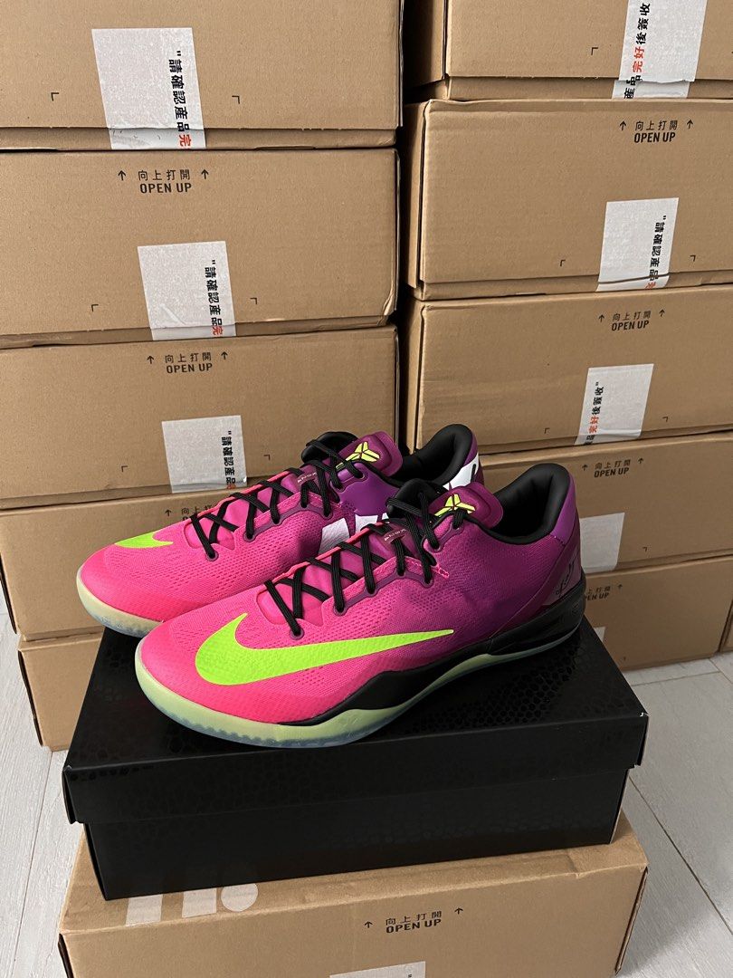 全場最平 Nike Kobe 8 Mambacurial Pink Neon Green US9-11 （分類：波鞋）位於 Hong Kong。 由 anguswong530 提交（商品編號 1462831456，圖片 1）。簡介： 100%全新, 購自nike.com, 有單購買紀錄，每碼不止一對 Men Size: US9 (42.5) $1499 US10 (44) $1499 US10.5 (44.5) $1499 US11 (45) $1499 東涌綫沿線交收, 或SF (到付) 請參考評分 :)。
