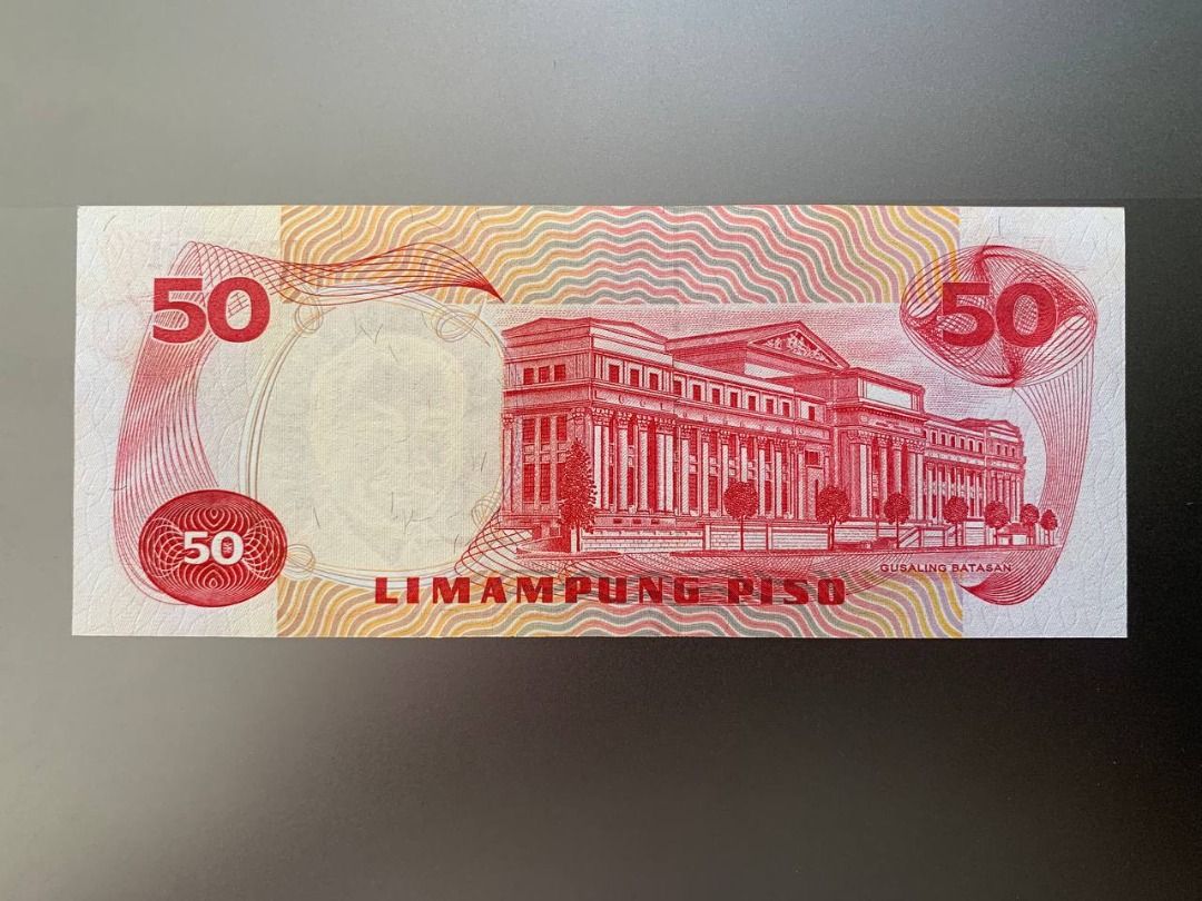 ABL - 50 peso UNC (Category: Currency) located in Indang. Submitted by vykolektor (Listing ID 1463185766, Image 2). Description: 50 ABL Marcos-Laya UNC.