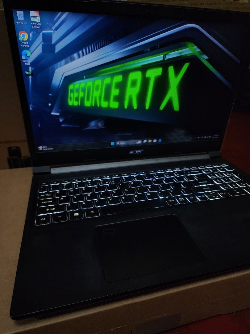 Acer Gaming RTX Laptop Rush Ryzen Windows 11 Pro (Category: Laptops & Notebooks) located in Caloocan City. Submitted by greatgadget2026 (Listing ID 1463279113, Image 2). Description: FOR SALE ACER ASPIRE 7 RTX GAMING LAPTOP RUSH 15.6 INCHES FULL HD 1080P IPS Display *60Hz Screen Refresh Rate* Ryzen 5 5500U (12 CPUs) 8gb DDR4 Ram (Upgradeable 1slot free) GPU 1:Amd radeon(TM)Graphics(500mb) GPU 2:Nvidia RTX 3050 (4 GB) 256GB NVME M.2 SSD(FASTBOOT) 
