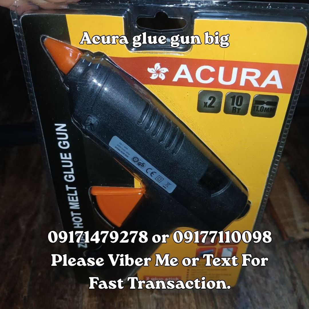 Acura glue gun big (Category: Construction Tools & Equipment) located in Manila. Submitted by 09171479278_elsie. (Listing ID 1463199966, Image 1). Description: Acura glue gun big.