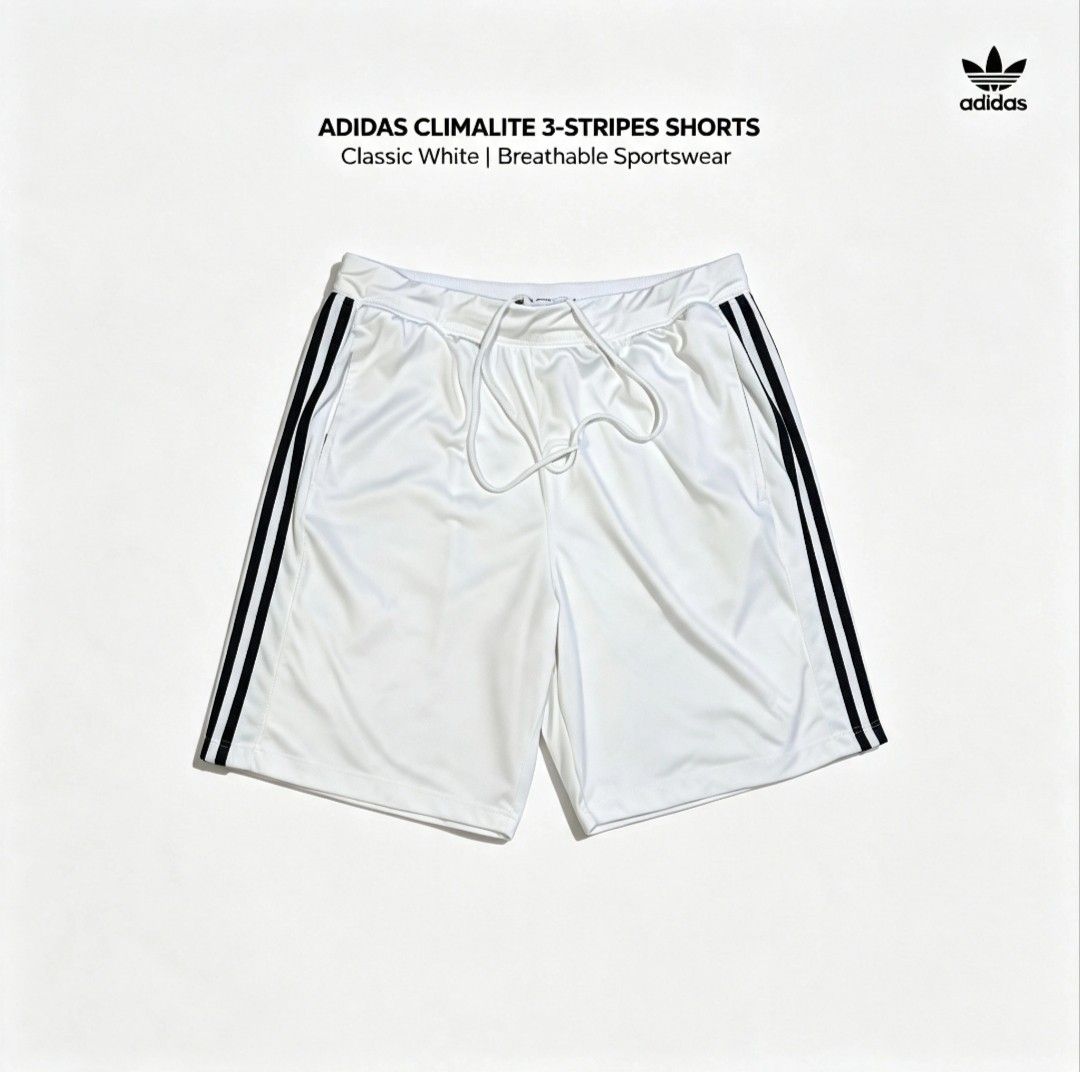 Adidas Climate 3 stripe Jersey Type (Category: Shorts) located in Sibalom. Submitted by jm.thrift07 (Listing ID 1463227950, Image 1). Description: EXCELLENT CONDITION 💯 DIMES:32-36×219.