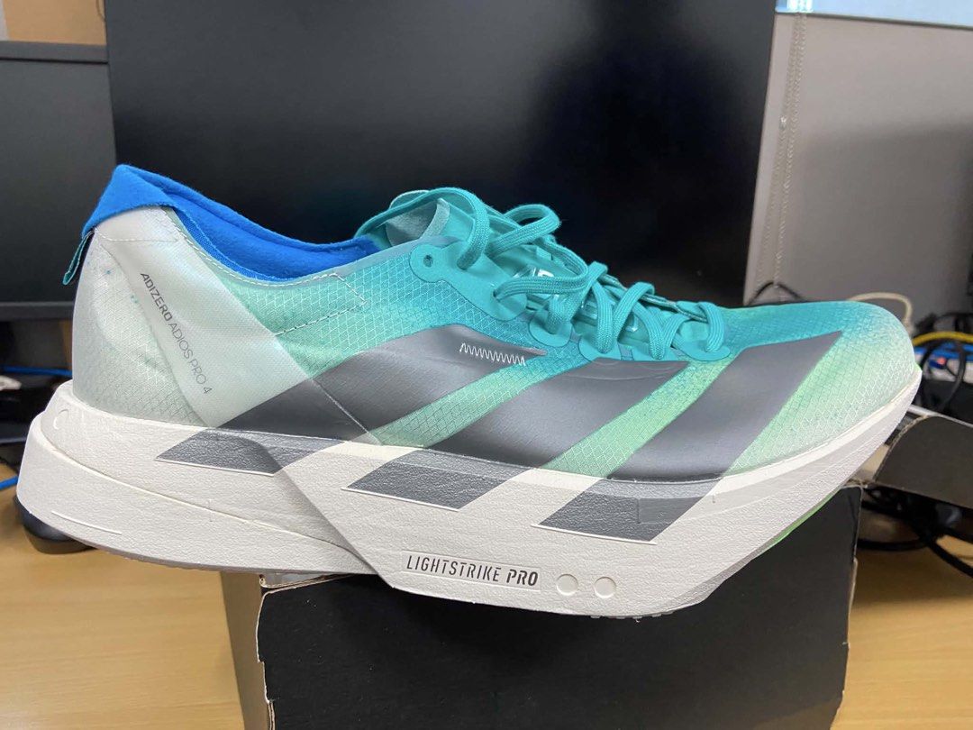 Adidas Adizero Adios Pro 4 (Category: Sneakers) located in Manila. Submitted by deyssies (Listing ID 1463304046, Image 3). Description: - Adidas Adizero Adios Pro 4 - Size: 10 US Men - Cushioning: Lightstrike Pro - Ideal for running - Includes original box - can meetup within BGC area.