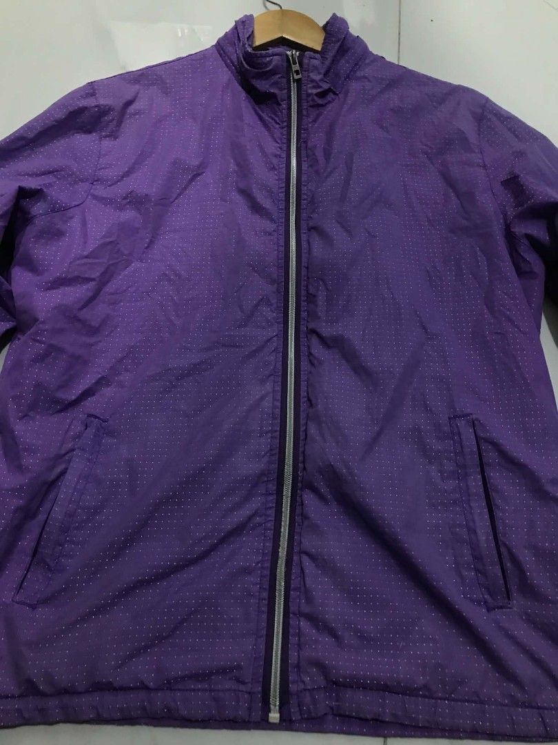 Adidas Purple Windbreaker Jacket XXL (Category: Coats, Jackets and Outerwear) located in Manila. Submitted by mikeee03 (Listing ID 1463165346, Image 3). Description: - Purple Adidas jacket - Size XXL(but fit to medium and large) - Full zip closure - Front pockets - Ideal for light weather - Subtle dotted pattern - No issue .