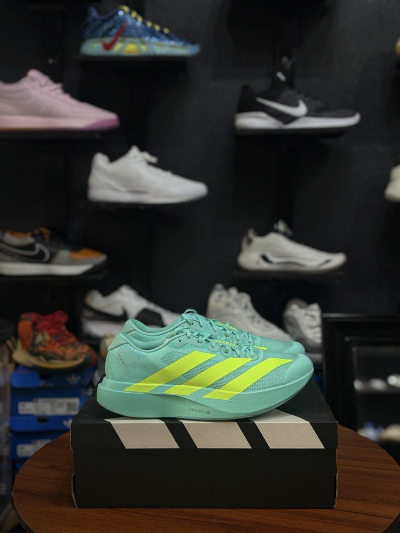 Adizero Evo SL Turquoise (Category: Sneakers) located in Cavite. Submitted by jairo13 (Listing ID 1463263996, Image 1). Description: Adizero Evo SL Turqouise 11us | Brandnew ₱5,495.00 Ig&Fb: ShoesoleCavite 📍Silang,Cavite 🚚Jrs / Lbc / Lalamove 💵Gcash / Gotyme / Bdo We accept card payment & QR Ph We buy profitable pairs 24/7. Dm for appraisal Store Open Hours: 12Pm - 7PM Gmaps/Waze: ShoesoleCavite.