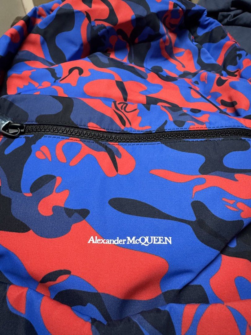Alexander McQueen Camou Backpack (Category: Luxury Bags & Wallets) located in Davao. Submitted by nomadfits (Listing ID 1463249268, Image 2). Description: Decluttering some personal items Location: Davao All items plus sf via lbc Alexander McQueen Camouflage Backpack - 12k Brand New and never used With dustbag and tags Bought in the US for almost 60k (with the original tag price).