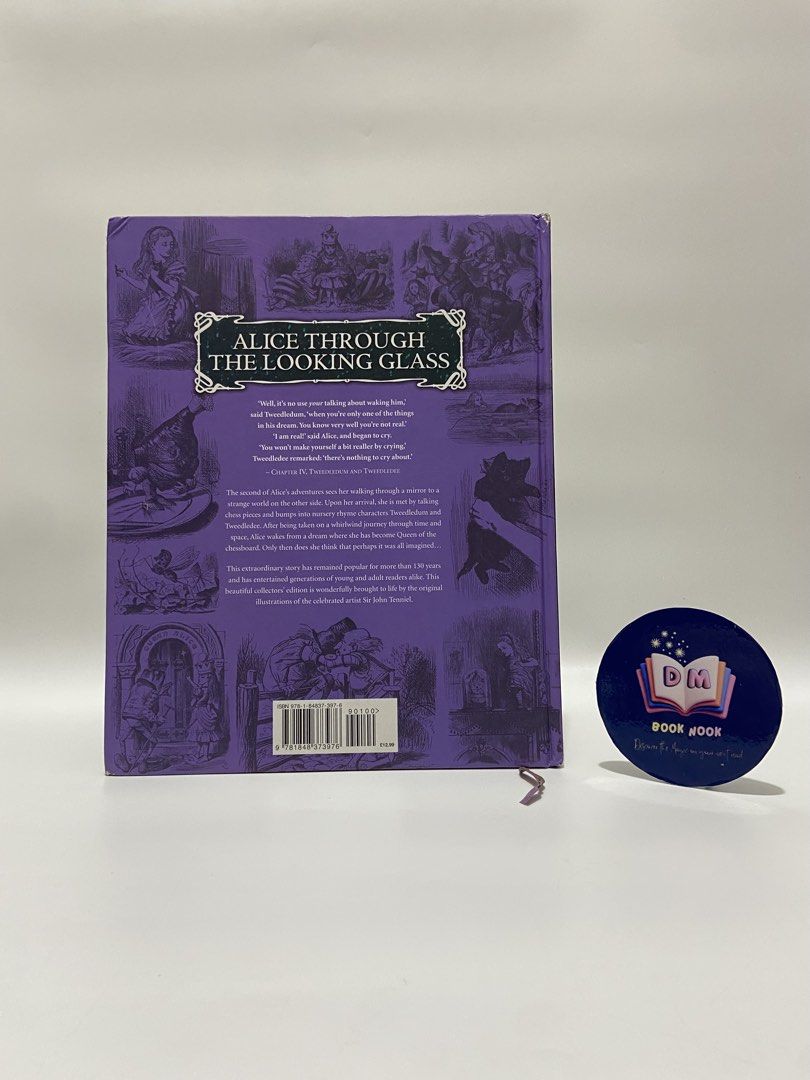 Alice Through The Looking Glass (Category: Children's Books) located in Caloocan City. Submitted by dmbooknook (Listing ID 1463145654, Image 2). Description: 💬 𝐕𝐆𝐔𝐂 - 𝐦𝐢𝐧𝐢𝐦𝐚𝐥 𝐜𝐨𝐫𝐧𝐞𝐫 𝐰𝐞𝐚𝐫, 𝐡𝐚𝐫𝐝𝐛𝐨𝐮𝐧𝐝 𝐰𝐢𝐭𝐡 𝐫𝐢𝐛𝐛𝐨𝐧 𝐛𝐨𝐨𝐤𝐦𝐚𝐫𝐤, 𝐭𝐡𝐢𝐜𝐤 𝐜𝐫𝐞𝐚𝐦 𝐩𝐚𝐠𝐞𝐬, 𝐜𝐥𝐞𝐚𝐧 𝐢𝐧𝐬𝐢𝐝𝐞! 𝐄𝐥𝐞𝐠𝐚𝐧𝐭 𝐩𝐮𝐫𝐩𝐥𝐞 𝐜𝐨𝐯𝐞𝐫! 📖 𝐇𝐚𝐫𝐝𝐛𝐨𝐮𝐧𝐝 | 𝐂𝐥𝐚𝐬𝐬𝐢𝐜 𝐄𝐝𝐢𝐭𝐢𝐨𝐧 | 𝐖𝐢𝐭𝐡 𝐈𝐥𝐥𝐮𝐬𝐭𝐫𝐚�