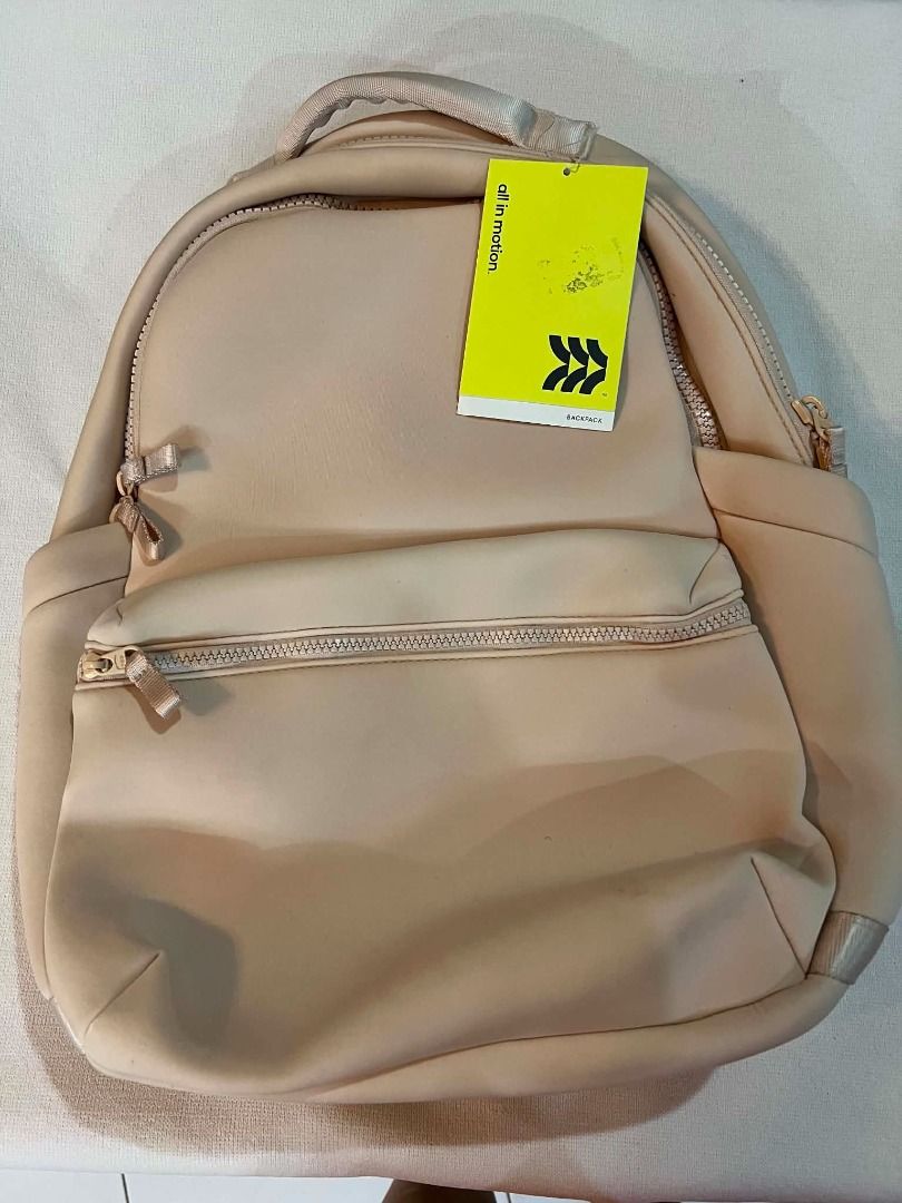 All in Motion Backpack - Various Colors Available (Category: Backpacks) located in Mangaldan. Submitted by ice_thrift_hub (Listing ID 1463310851, Image 2). Description: - Lightweight backpacks from All in Motion - Ideal for school, gym, or everyday use - Multiple pockets for easy organization - Durable material for long-lasting use - Available colors: mint green, beige, light blue, and burgundy.