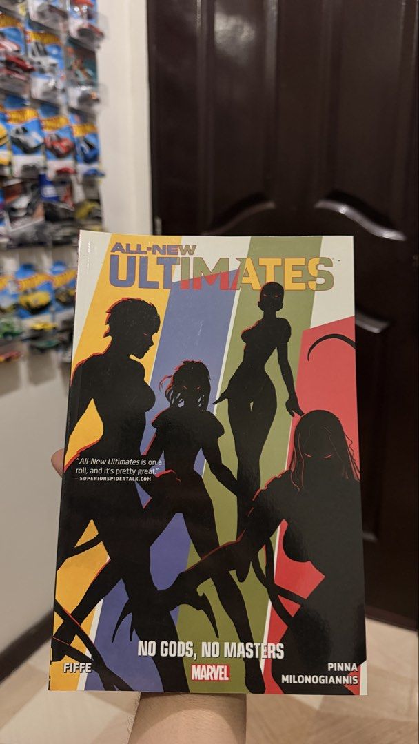All-New Ultimates: No Gods, No Masters Marvel Comic (Category: Comics & Manga) located in San Fernando. Submitted by goodiespin (Listing ID 1463267274, Image 1). Description: - Brand New Marvel Comic: Ultimates: No Gods, No Masters - Artwork by Fiffé - Written by Pinna Milonogiannis - A must-have for any comic book collection.