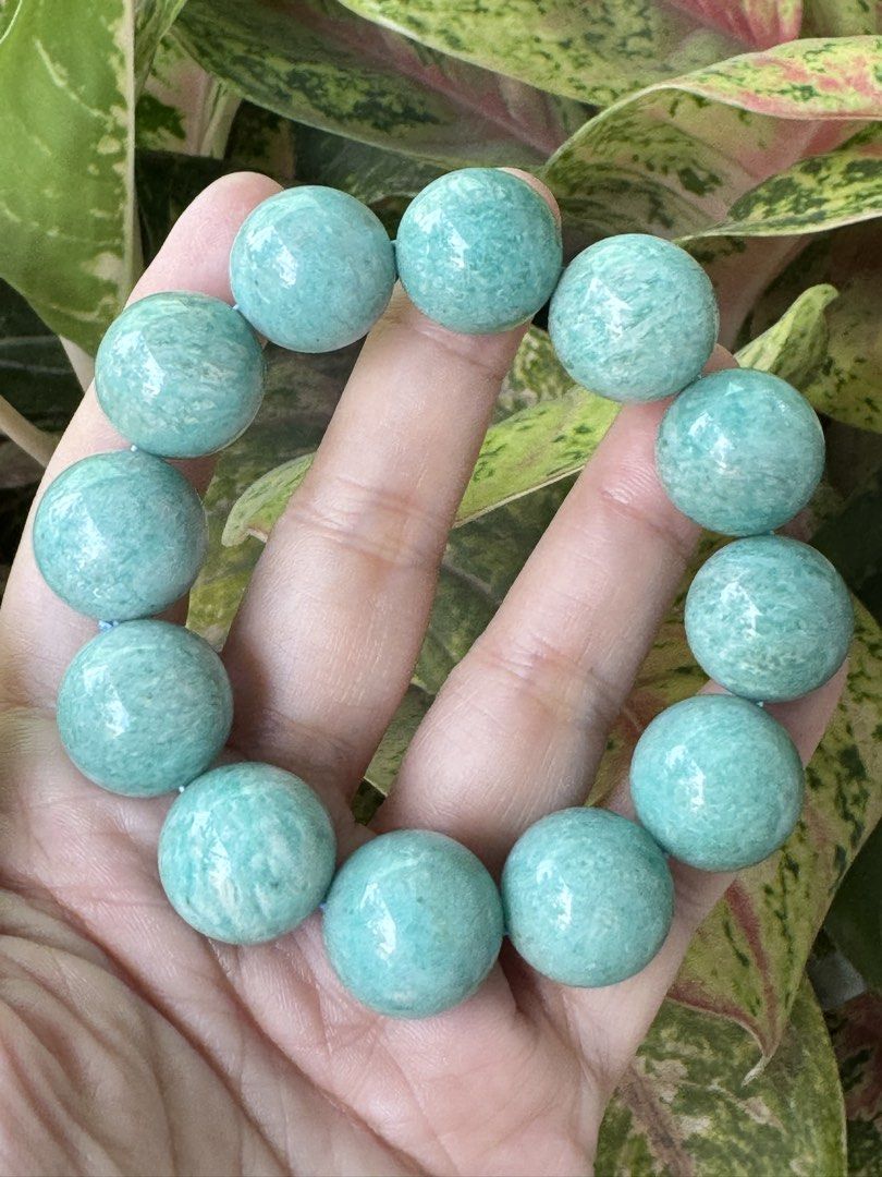 AMAZONITE BRACELET 🫐 B9_JC076 (Category: Precious Stones) located in Bulacan. Submitted by selling_low_by_bella_ben (Listing ID 1463190929, Image 1). Description: AMAZONITE 🫐 B9_JC076 🏷️ 1200 18mm bead size 16.5 cm wrists.
