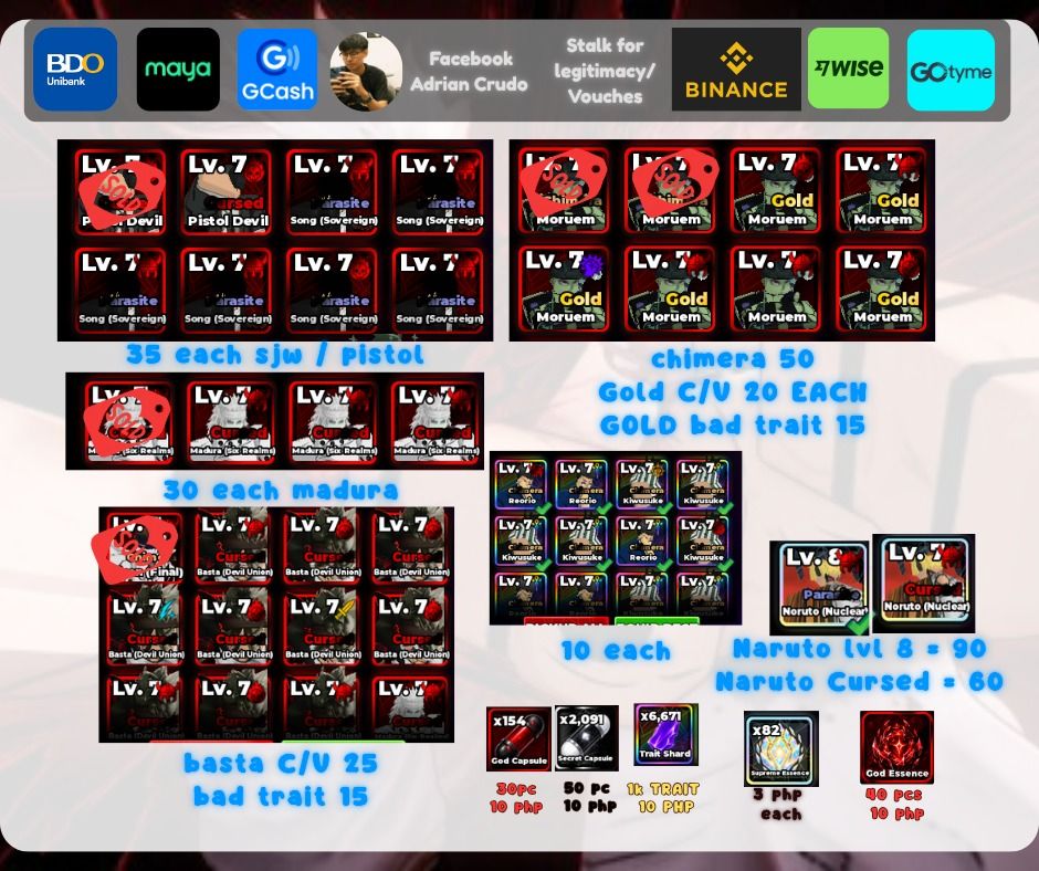 Anime roll to fight units (Category: In-Game Products) located in Imus. Submitted by fieol (Listing ID 1462985086, Image 1). Description: .