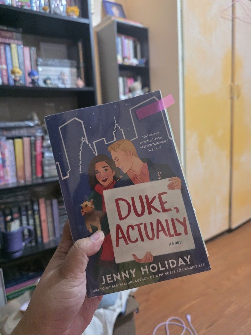 ANNOTATED COPY Duke, Actually by Jenny Holiday Novel (Category: Storybooks) located in Valenzuela. Submitted by zimzalazom (Listing ID 1463297522, Image 1). Description: - Title: Duke, Actually by Jenny Holiday - Genre: Fun romance novel - Condition: Pages are clean - Special Feature: Colorful page edges - Included: Pink bookmark attached - Ideal for: Readers who enjoy romantic comedies - ANNOTATED COPY..