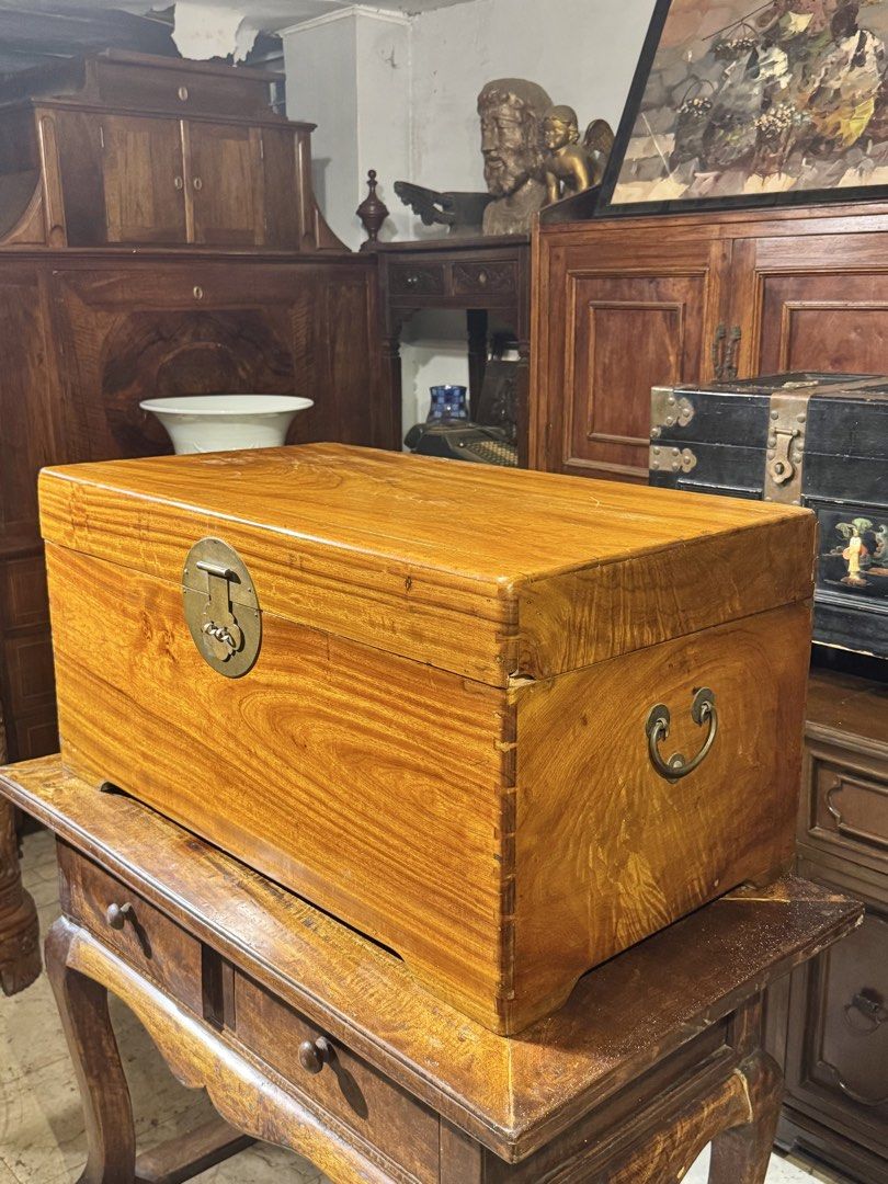Antique Aromatic Camphor Chest Baul (Category: Other Home Furniture) located in Manila. Submitted by sinaunang_gamit (Listing ID 1463169140, Image 2). Description: Antique Aromatic Camphor Chest Baul Brass Handles and lock Strong camphor Aroma Inside Length: 33.5 inches Height: 16 inches Width: 18 inches ₱9k.