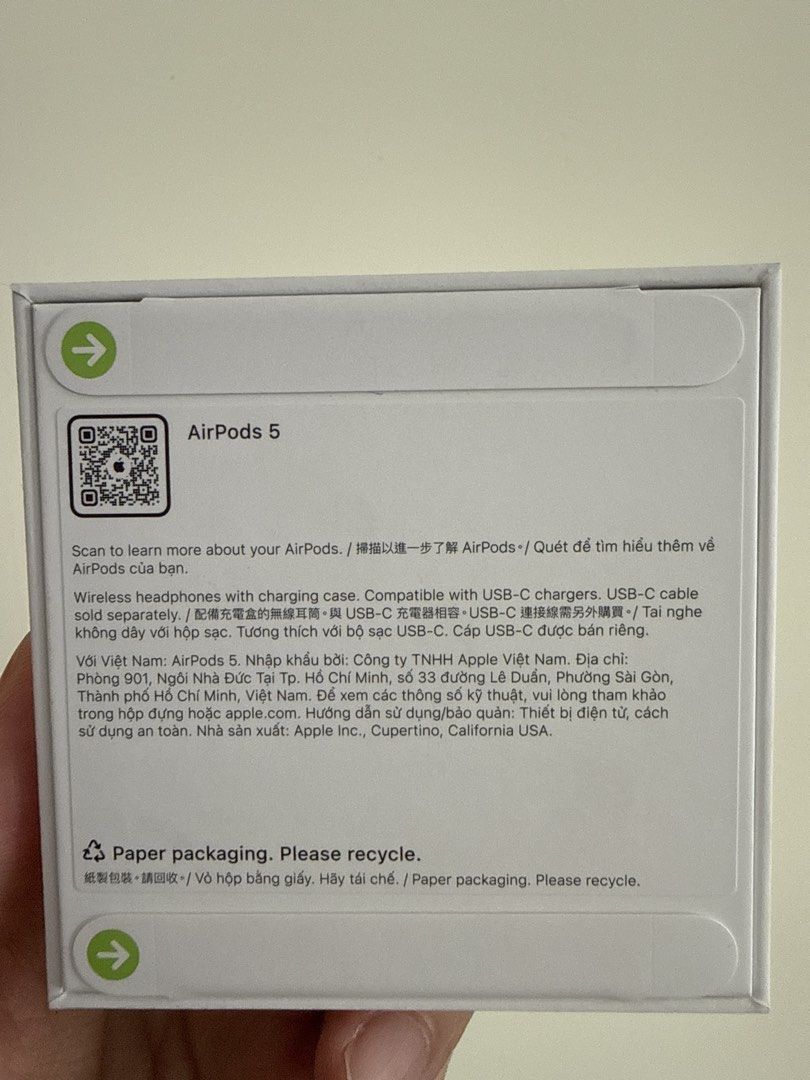 Apple AirPod 5 （分類：耳機）位於 Hong Kong。 由 kingssssssss 提交（商品編號 1463186366，圖片 2）。簡介： 全新未開封。