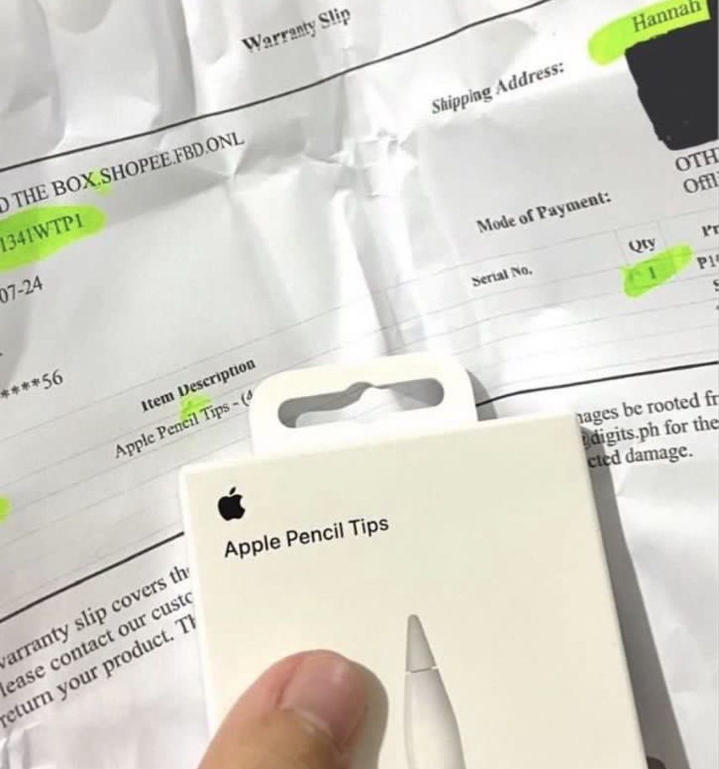 Apple Pencil Tips/Nibs (Category: Other Accessories) located in Taguig. Submitted by hgraced (Listing ID 1463132050, Image 3). Description: Brand new, ideal as spare or replacement tips for all versions of Apple Pen. Apple Pencil Tips / Nibs Php 350 each Bought from Beyond the Box on the orange app. Can only be bought in a set of 4, but I only needed 1..