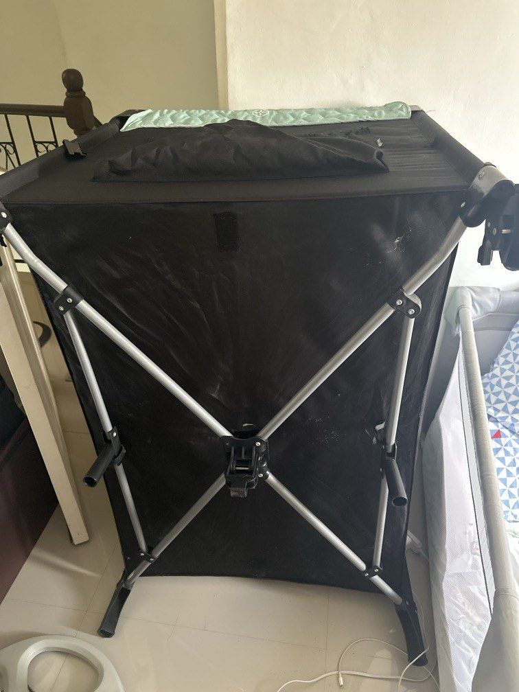 Apruva Co Sleeper Crib and Playpen (Category: Cots & Cribs) located in Mandaluyong City. Submitted by almachristinecruz8160 (Listing ID 1457936260, Image 3). Description: Specifications: • Dimensions (cm): 102 x 72 x 81 • Weight (kg): 10 • Adjustable mattress • One side of the playpen can slide down to convert to co-sleeper • Removable mosquito net • Airy Mesh on all sides for maximum ventilation • Easy Fold/Storage Conveniently folds up for easy