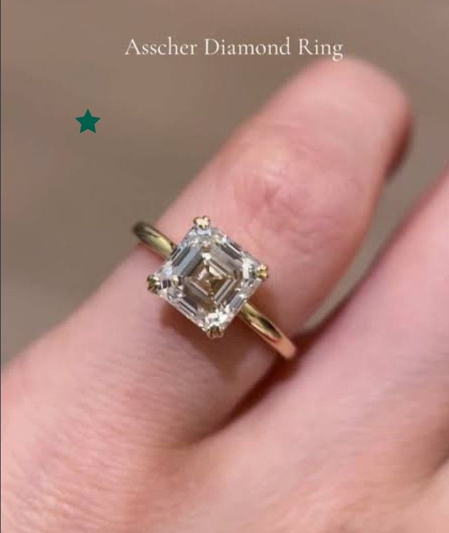 Asscher Cut Diamond Ring 14k Yellow Gold (Category: Rings) located in Manila. Submitted by shine_diamond88 (Listing ID 1463310568, Image 3). Description: 2ct Asscher cut lab grown diamond engagement ring 14kgold.