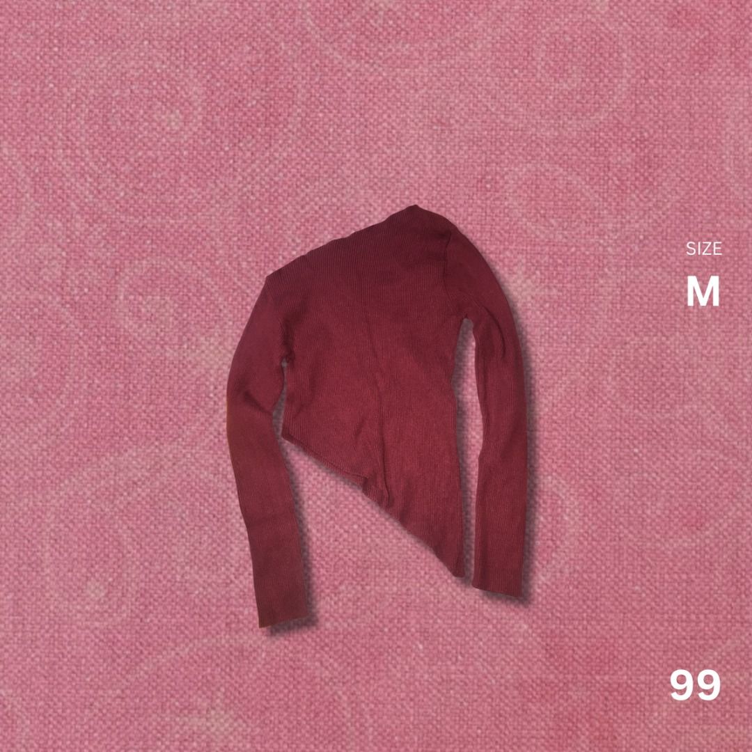 ASYMMETRICAL LONGSLEEVE TOP (Category: Longsleeves) located in Manila. Submitted by j.saell (Listing ID 1463218172, Image 1). Description: Size: M Used once Loc: Sampaloc, Manila MOD: Meet up/Lalamove/J&T MOP: Cash/Gcash/MariBank.
