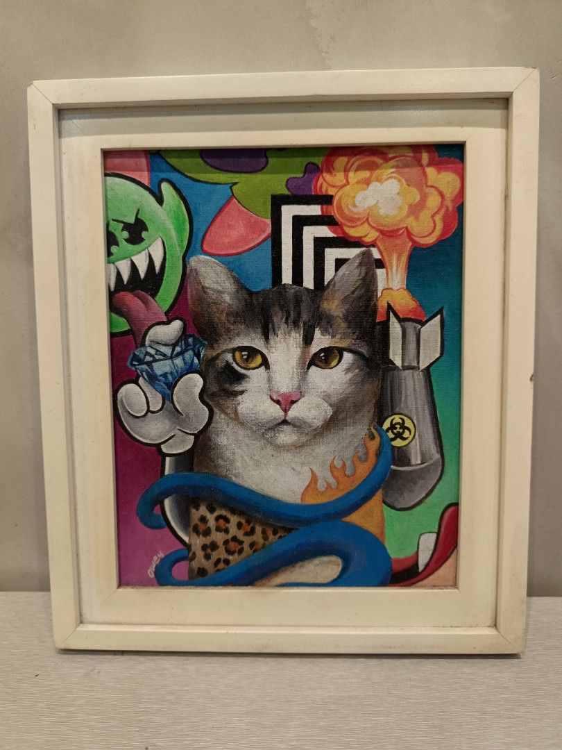 Atomic cat painting (Category: Wall Decor) located in Quezon City. Submitted by cyrus_0918.sept (Listing ID 1463172089, Image 2). Description: .