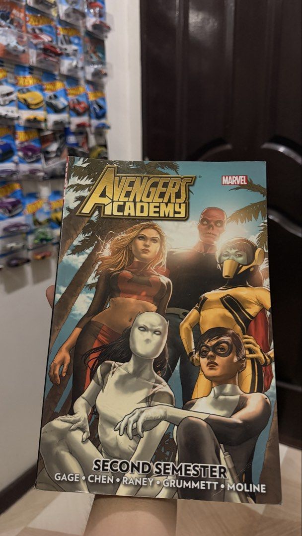 Avengers Academy: Second Semester Marvel Comic Book (Category: Comics & Manga) located in San Fernando. Submitted by goodiespin (Listing ID 1463267368, Image 1). Description: - Avengers Academy: Second Semester graphic novel - Features the original Avengers Academy team - Perfect for any Marvel fan's collection - Story by Gage, Chen, Raney, Grummett, and Moline.