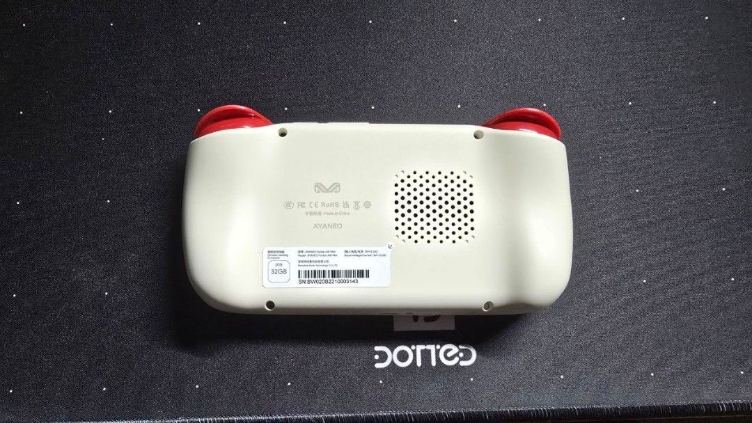 AYANEO Pocket Air Mini Retro Handheld Game Console White Red (Category: Others) located in Pasig City. Submitted by soph.declutters (Listing ID 1463225821, Image 2). Description: Ayaneo Pocket Air Mini (Handheld Retro Gaming Console, Off White and Red Color) 👉 2GB RAM 👉 32GB Internal Storage 👉 W/ original packaging and cables! 👉 Very lightly used (lady owned), condition is like new ✨ 👉 RFS: Bought a new handheld PC 👉 Slightly negotiable :) 