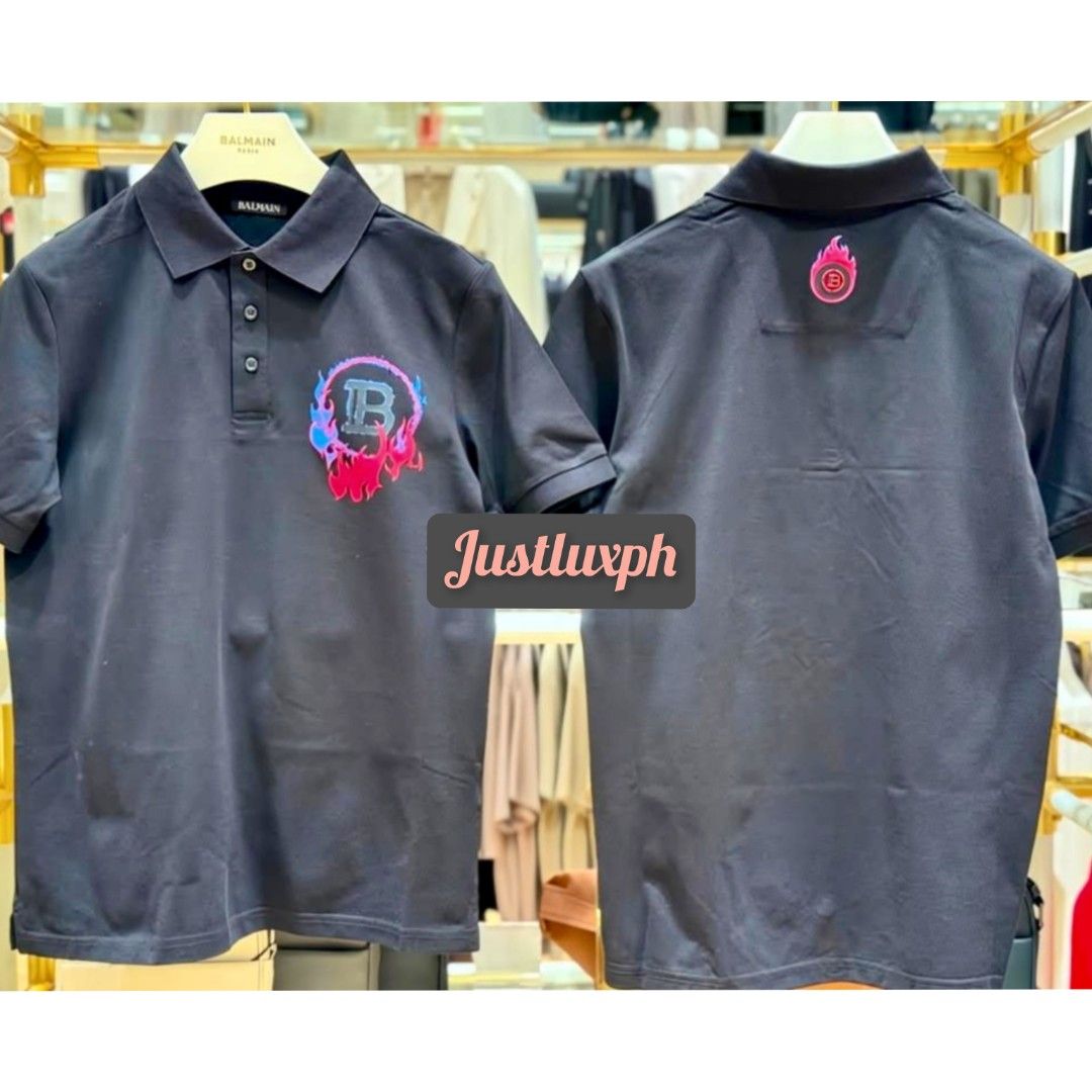 Balmain Polo Shirt (Category: Luxury Apparel) located in Manila. Submitted by JustLuxPH (Listing ID 1463151274, Image 2). Description: On Hand PH 😍 Super nice in actual 💯 Original 🔹Actual photos are posted. ✅ Sizes: S,M,L,XL,2XL,3XL 🏦 MOP: BDO, BPI, GCASH 🔸 Price is negotiable 📌 Justluxph is not affiliated with any brands featured. All copyrights remain sole property of the brand holders..