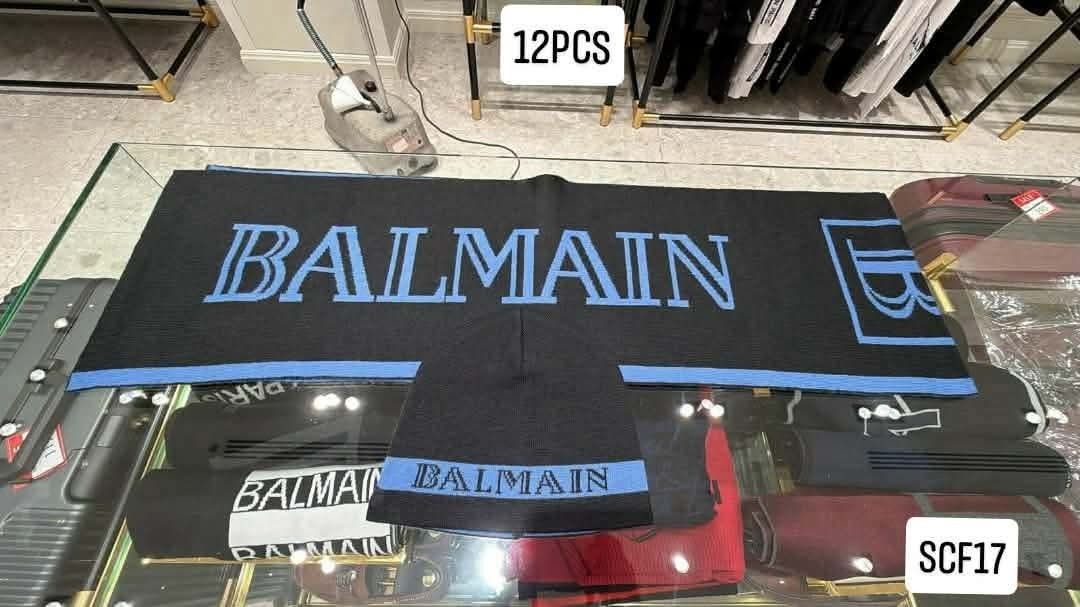 Balmain Scarf & Beanie (Category: Luxury Accessories) located in Manila. Submitted by JustLuxPH (Listing ID 1463175178, Image 2). Description: 🇵🇭 On Hand PH 😍 Super nice in actual 💯 Original 🔹Actual photos are posted. ✅ We have 12 pieces per design. 😄 Sold as set 📌 Justluxph is not affiliated with any brands featured. All copyrights remain sole property of the brand holders..