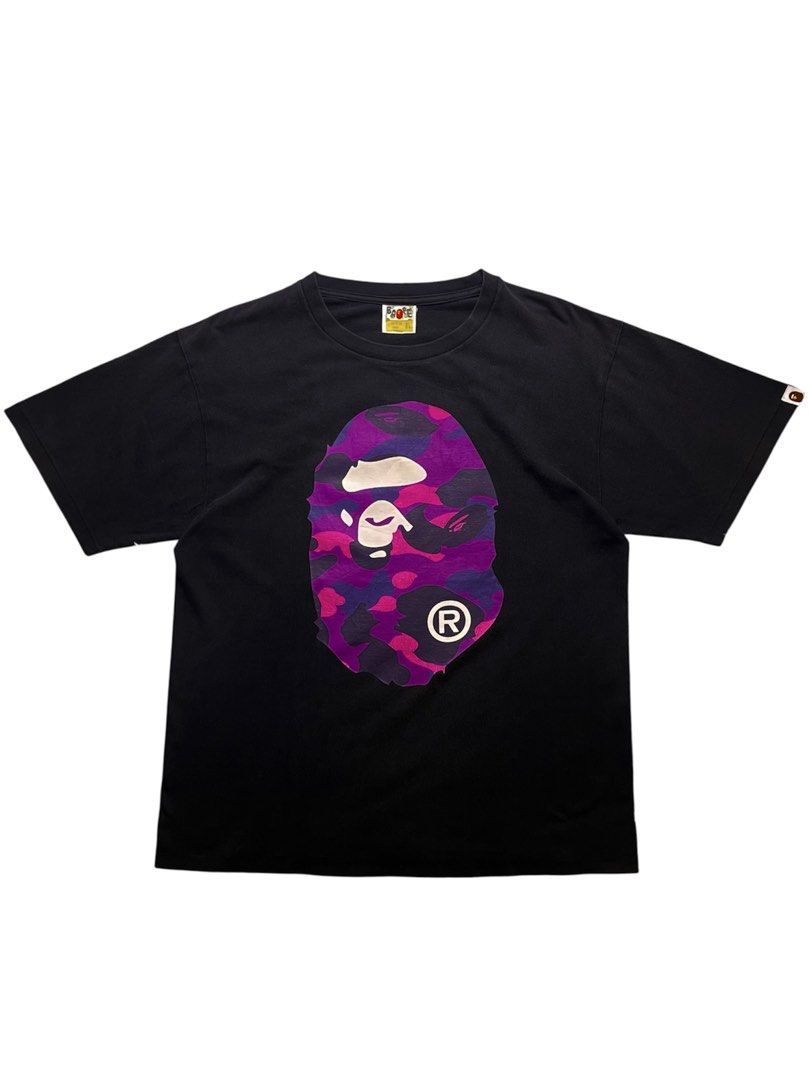 BAPE BIG HEAD MIRROR PURPLE CAMO (Category: Tshirts & Polo Shirts ) located in Cabanatuan. Submitted by rmsdnl (Listing ID 1463235843, Image 1). Description: BAPE BIG HEAD MIRROR PURPLE CAMOU -Complete tags Size xl on Tag best fit large-xl Width-23 Length-29.5 Very Good Condition Issue:Minimal hairline Color rate:9.3 Price:2699.