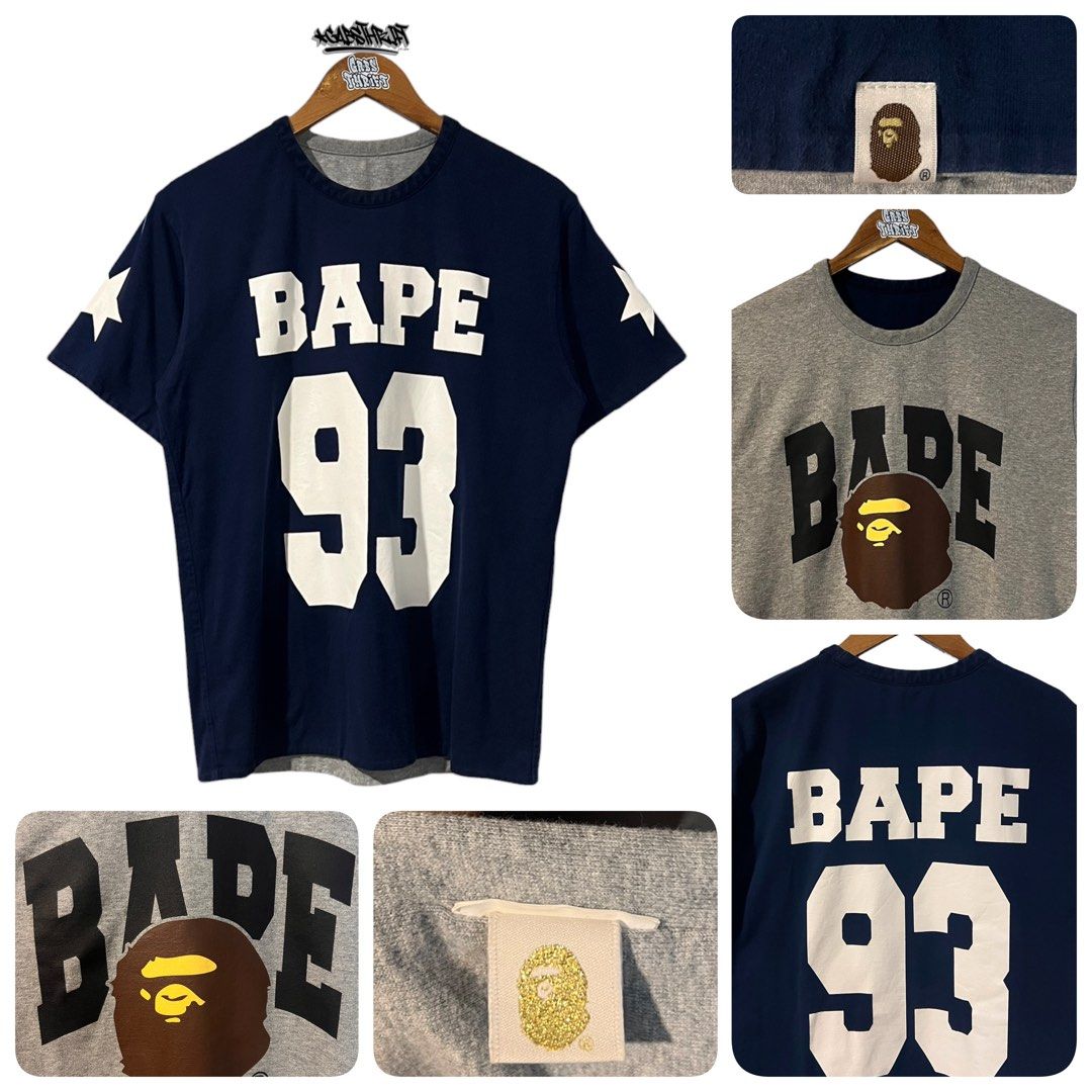 Bape Sta. Reversible Tee🦧 (Category: Tshirts & Polo Shirts ) located in Antipolo. Submitted by gabs.thrift (Listing ID 1463272229, Image 1). Description: BAPE Sta. Reversible Tee🦧 Authentic💯 Size: Medium (21x27) Condi: Excellent Color rate: 9.5/10 Issue: cutted care tag only (wash Instruction) 📩📩📩.