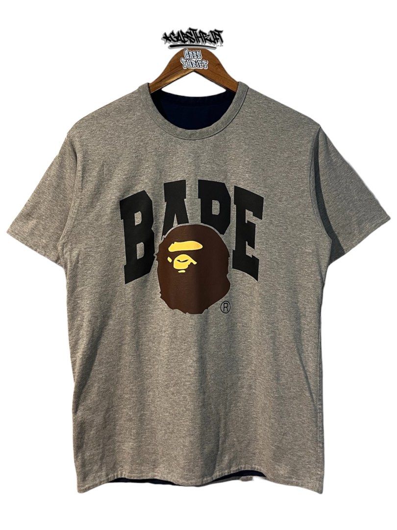 Bape Sta. Reversible Tee🦧 (Category: Tshirts & Polo Shirts ) located in Antipolo. Submitted by gabs.thrift (Listing ID 1463272229, Image 3). Description: BAPE Sta. Reversible Tee🦧 Authentic💯 Size: Medium (21x27) Condi: Excellent Color rate: 9.5/10 Issue: cutted care tag only (wash Instruction) 📩📩📩.