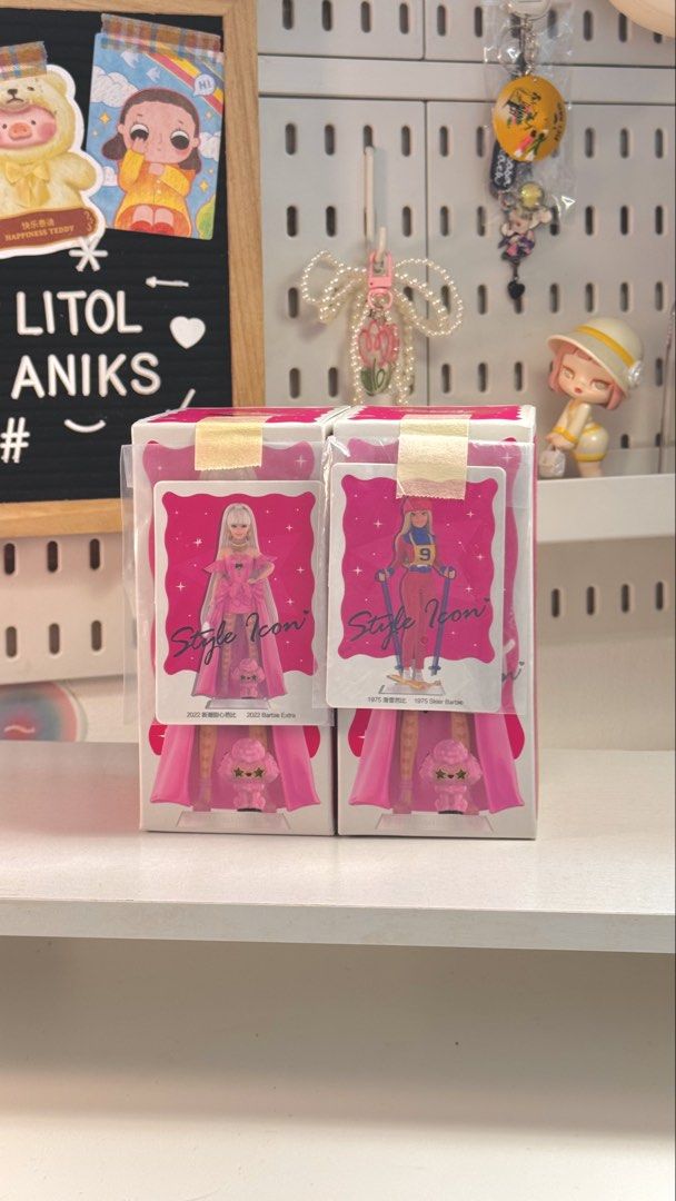 Barbie Style Icon Series (Category: Figurines & Statues) located in Muntinlupa City. Submitted by litol_aniks (Listing ID 1463220098, Image 2). Description: ⋆. 𐙚 ˚ popmart barbie style icon figure 🛒 ₱450 each only (from ₱600 srp) ⤷ sealed foil, open from bottom box ⤷ complete, open to check card only ⤷ authentic; onhand and ready to ship mop: gcash, gotyme, bpi mod: lalamove, j&t, meet up 📍 alabang, muntinlupa wts lfb for sale discounted pop m