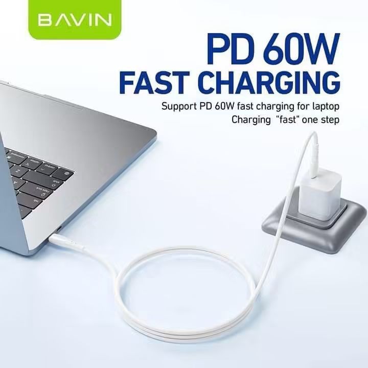 Bavin PD 60W Fast Charging Cable 3 Meters (Category: Chargers & Cables) located in Manila. Submitted by iliasjen3082126 (Listing ID 1463183041, Image 2). Description: - Bavin 60W Fast Charging Cable - Extra Long 3-Meter Reach - Supports Fast Charging for Laptops & Phones - Charge to 80%+ in just 40 Minutes (for compatible devices) - Available in Type-C to Type-C and Type-C to iPhone 15 - Wide Device Compatibility.
