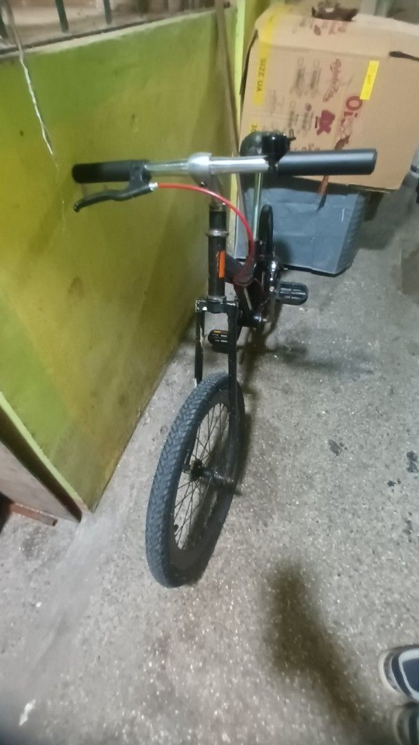 Black BMX Bicycle (Category: Bicycles) located in Manila. Submitted by fritz2 (Listing ID 1463266965, Image 2). Description: - Black BMX bike size 20in wheels - Sturdy frame for durability - New tires and tube, new brake lever - Ready for its next rider - Feel free to ask questions!.