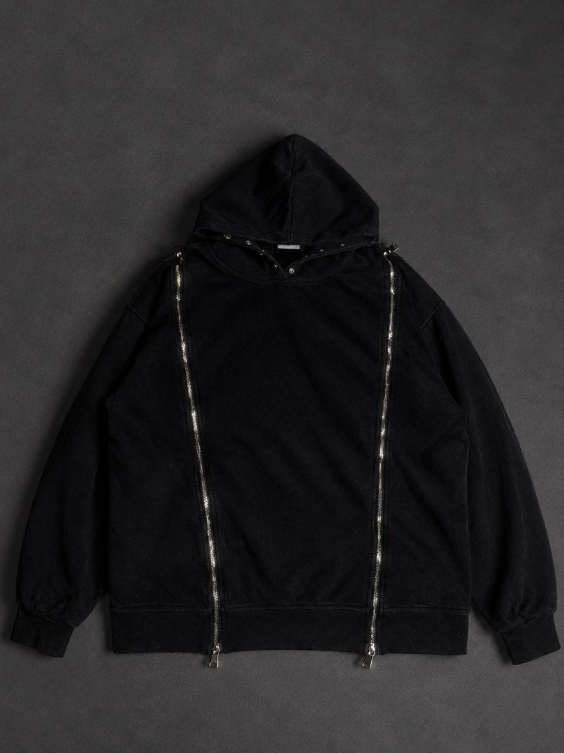 Black Double-Zip Hooded Jacket | Y2K / Techwear Style (Category: Hoodies) located in Tagum. Submitted by clent.josh (Listing ID 1463243809, Image 1). Description: .