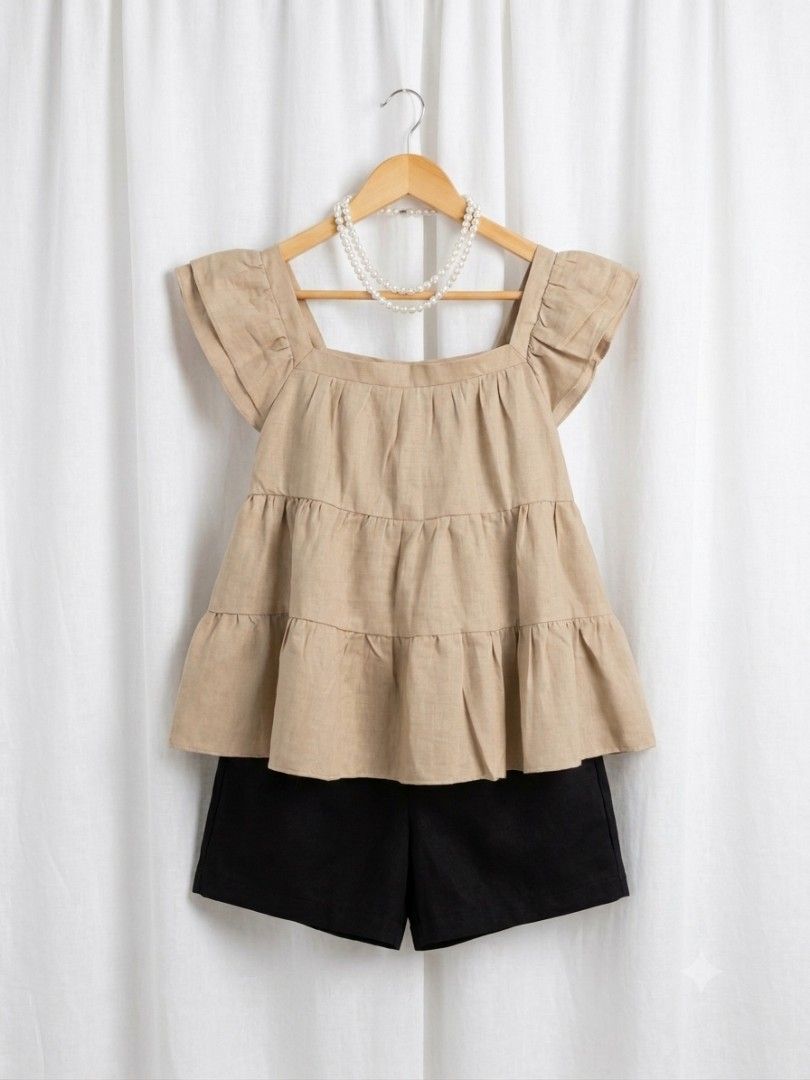 Blouse (Category: Dresses) located in Manila. Submitted by nikita02_kara (Listing ID 1463154334, Image 3). Description: 📌Shien blouse beige freesize 📌Shien Unblance Blouse Appricot freesize 📌Champange blouse xl 📌Violet blouse on hand.