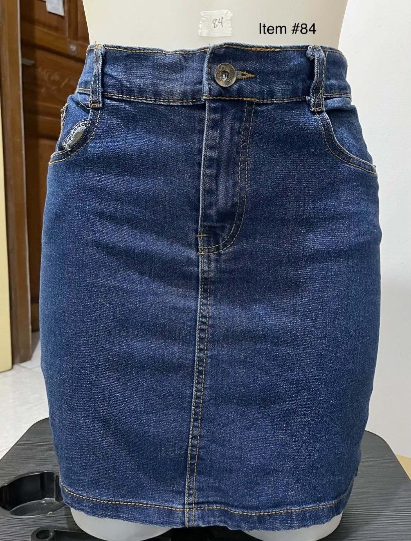 Blue Denim Pencil Skirt (Category: Skirts) located in Quezon City. Submitted by syayayay (Listing ID 1463216868, Image 1). Description: - Classic blue denim pencil skirt - Mid-rise fit - Button and zip closure - Two front pockets - Two back pockets .