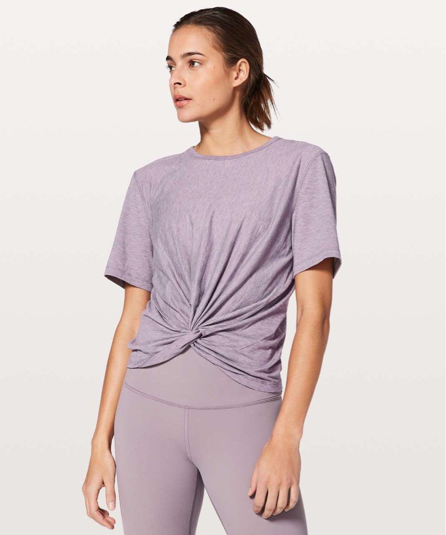 BNWOT Lululemon Crescent Tee *Silver dot 12 (Category: Activewear) located in Iba. Submitted by xooperfindslb (Listing ID 1463298515, Image 1). Description: Brand new without tag Lululemon Crescent Tee *Silver Graphite purple ( not sure sa color) Parang lilac color. Dot 12 New natanggal lang hang tag. No issue .