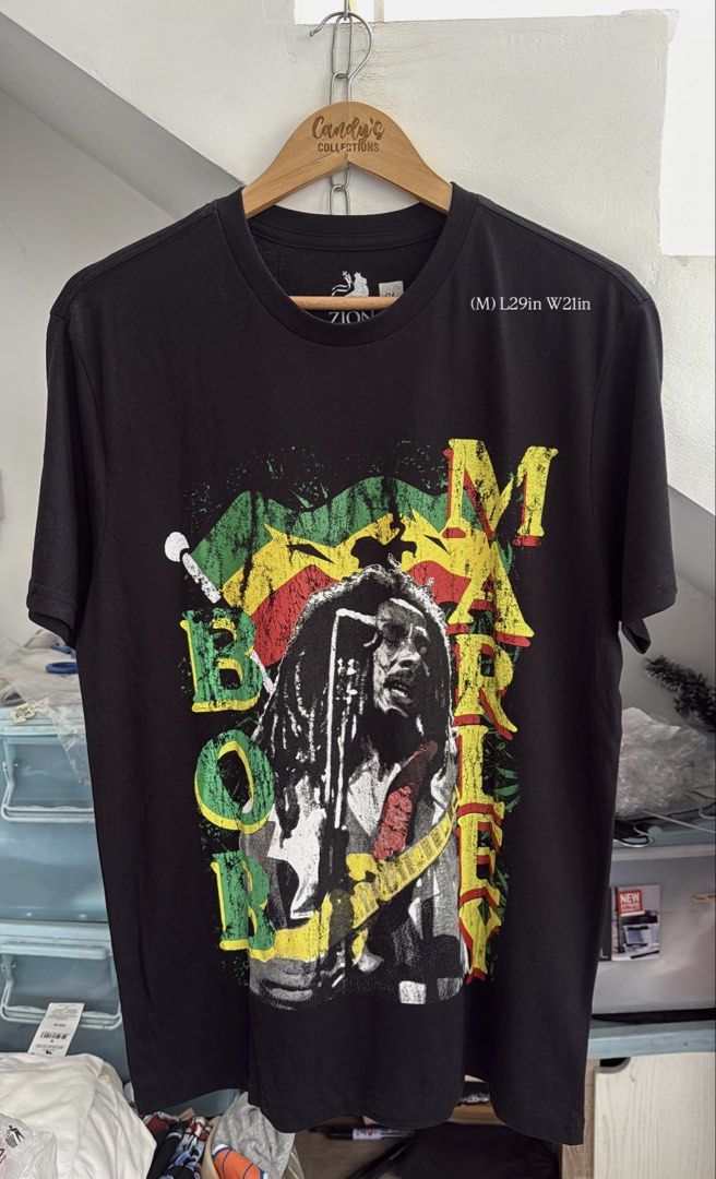 BOB MARLEY (Category: Tshirts & Polo Shirts ) located in Cavite. Submitted by handpickedshirts (Listing ID 1463120792, Image 1). Description: New Medium on tag Approx L29in W21in laid flat No backprint.