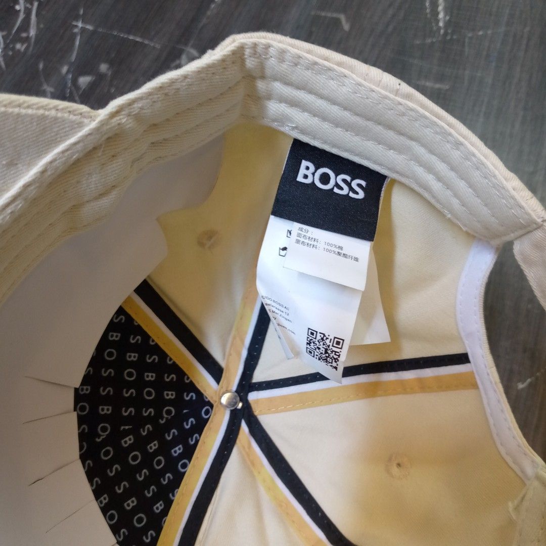 BOSS Cap Beige with Yellow Logo (Category: Caps & Hats) located in Manila. Submitted by pablopresk0. (Listing ID 1463274790, Image 3). Description: FOR SALE🧢 EXCELLENT CONDITION✅ MANILA LOCATION📍 JNT/LBC/LALAMOVE📦 PM IF INTERESTED📩.