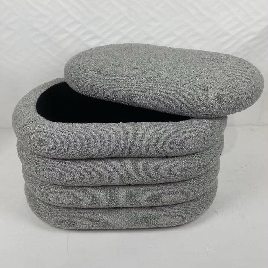Boucle Stool Ottoman with Storage (Category: Chairs) located in Valenzuela. Submitted by jhagonzales (Listing ID 1463222549, Image 2). Description: .