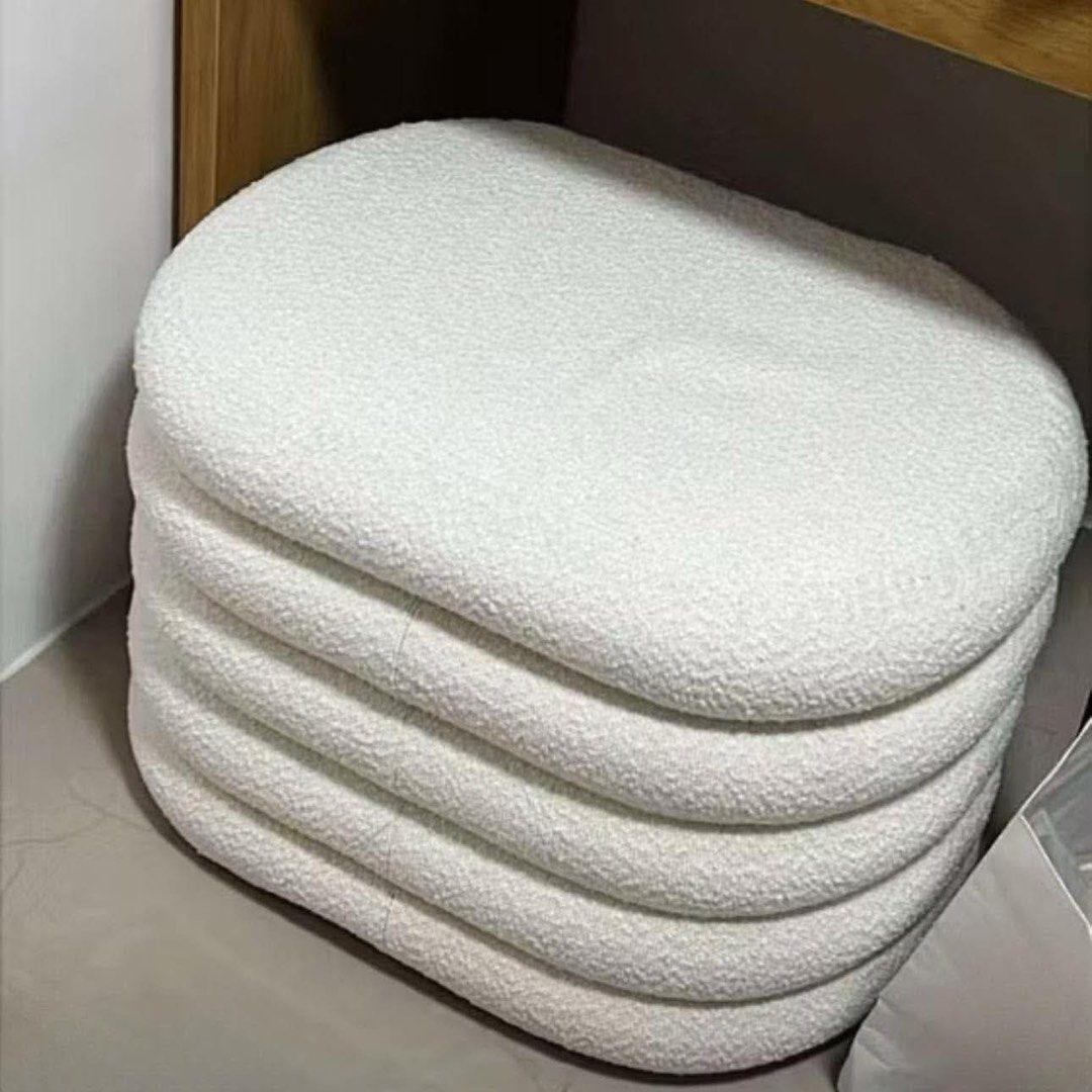 Boucle Stool Ottoman with Storage (Category: Chairs) located in Valenzuela. Submitted by jhagonzales (Listing ID 1463223113, Image 3). Description: .