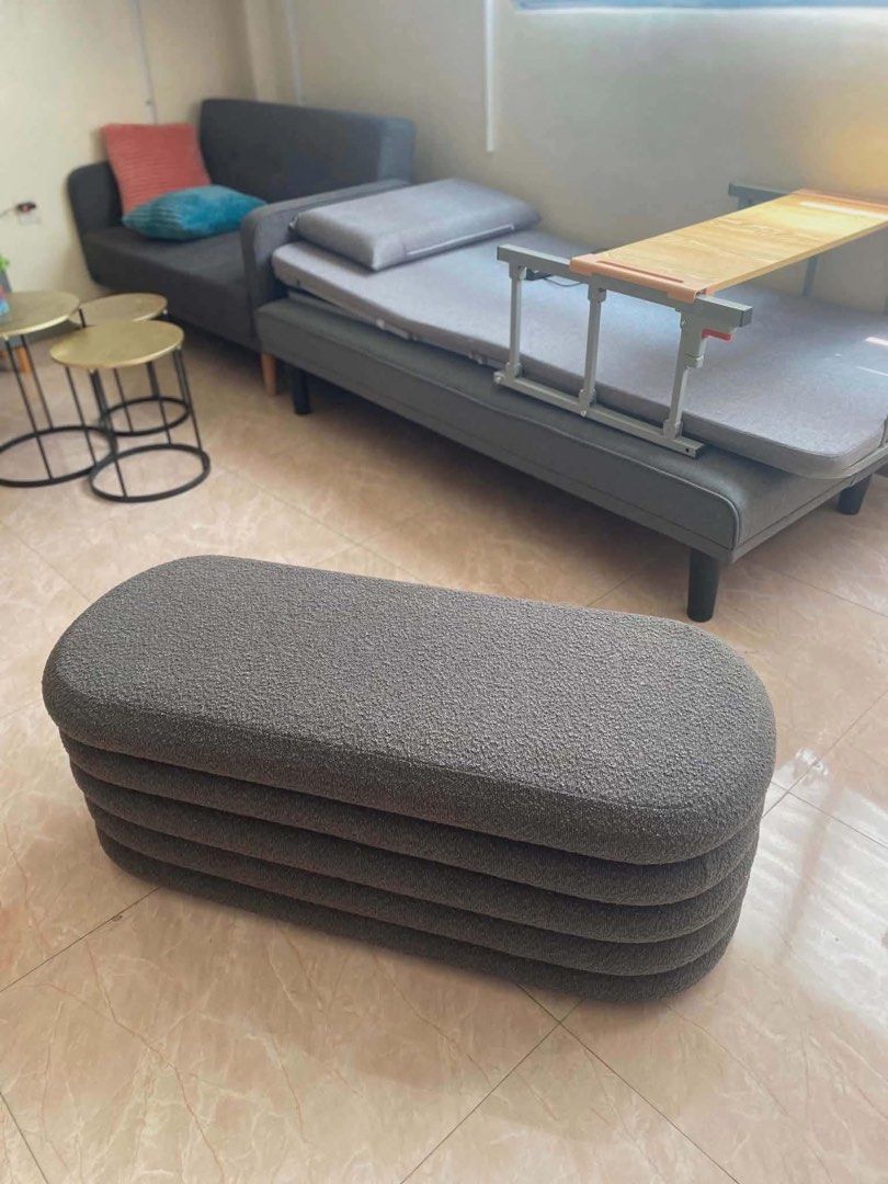 Boucle Stool Ottoman with Storage (Category: Chairs) located in Valenzuela. Submitted by jhagonzales (Listing ID 1463223637, Image 1). Description: .